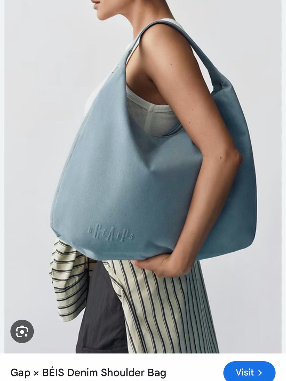 Beis Denim Shoulder Bag